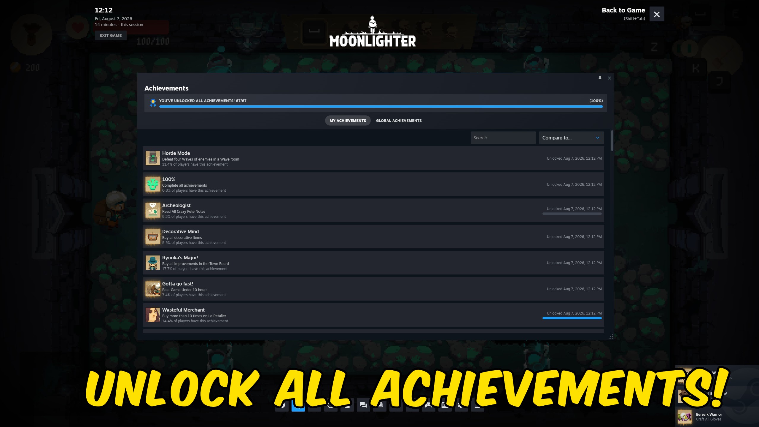 Moonlighter — Achievement Unlocker (screenshot 2)